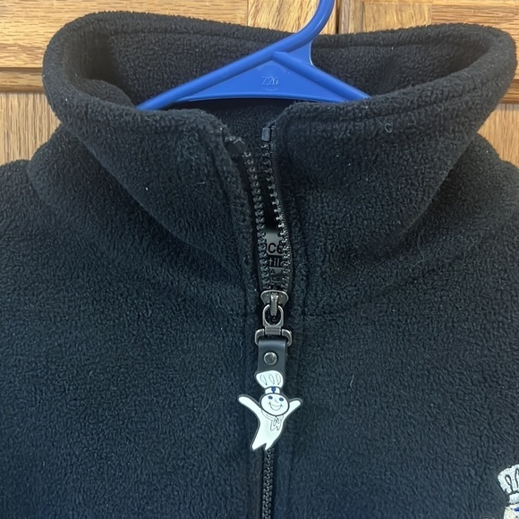 VTG 1999 Pillsbury Doughboy Fleece Pullover 1/4 Zip Jacket with pockets Medium - Picture 9 of 14